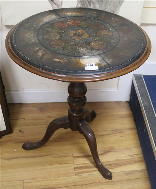 A 19th century Welsh slate marble top table H.73cm